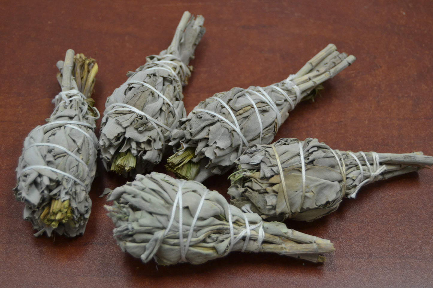 5 Pcs White Mini Sage + Sweetgrass Bundle Smudge