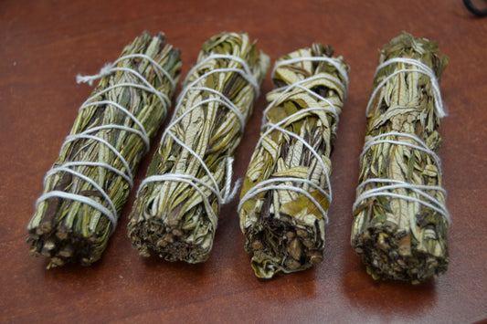 4 Pcs Yerba Santa Sage Smudge Bundle 4"