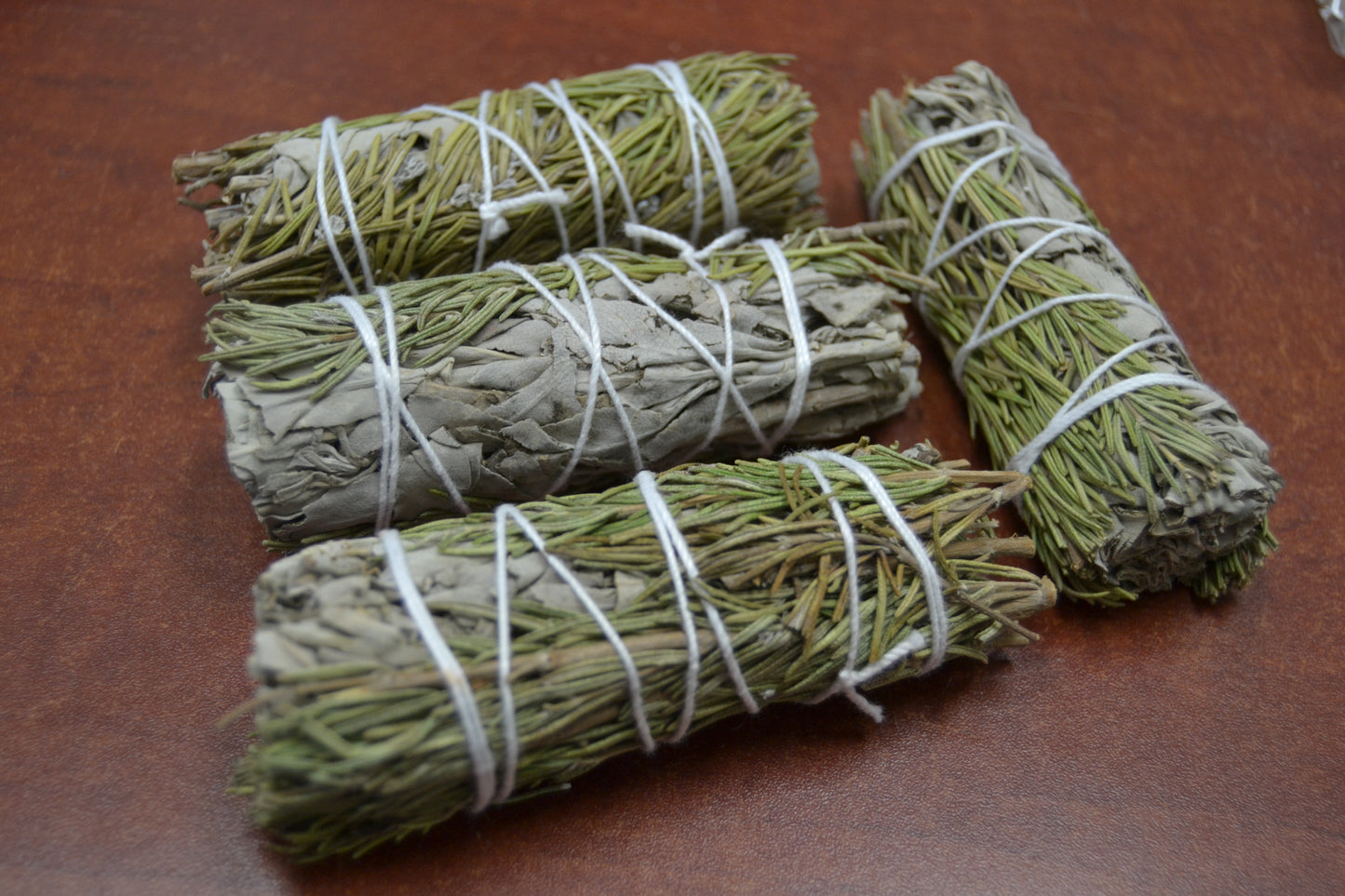 4 Pcs White Sage + Rosemary Bundle Smudge